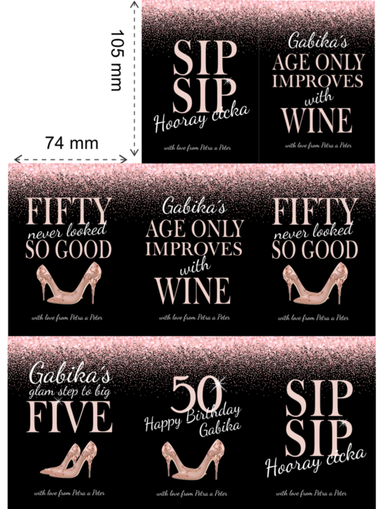 Etikety na víno s editáciou