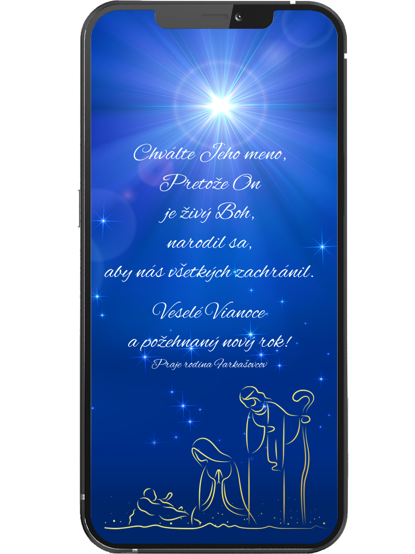 Kresťanská vianočná pohľadnica