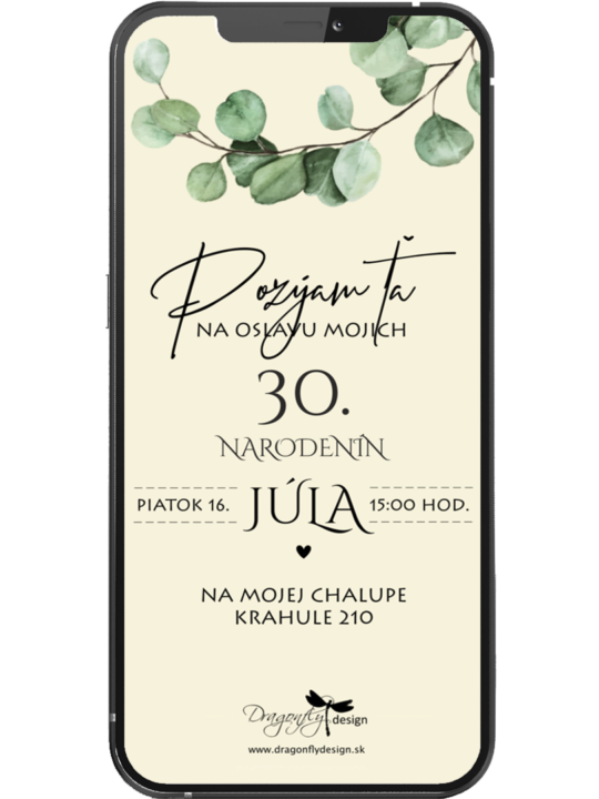 Pozvánka na oslavu narodenín