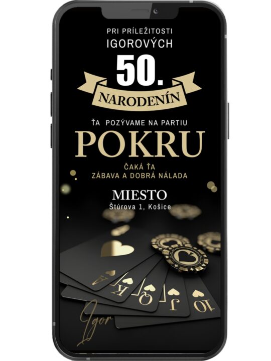 Pozvánka na oslavu narodenín s úpravou textu