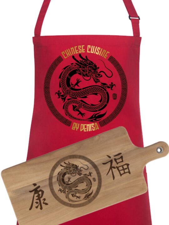 Doska na krájanie s menom pre čínsku kuchyňu